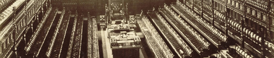 House of Commons, old black and white photograph